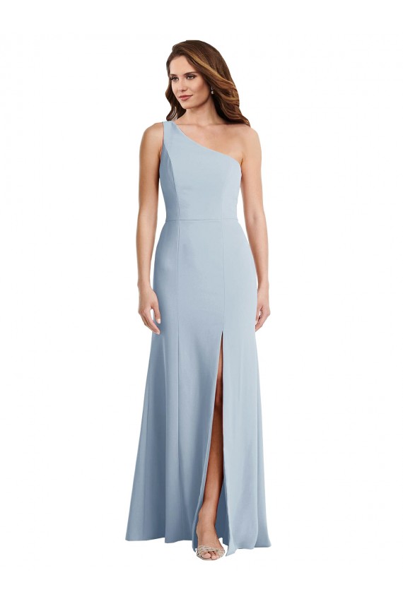 Long Light Sky Blue Sleeveless Trumpet Formal Evening Gown / Prom Dress / Bridesmaid Dress Leeds