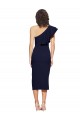 Midi Length Dark Navy Sleeveless Sheath Formal Evening Gown / Prom Dress / Bridesmaid Dress Leeds