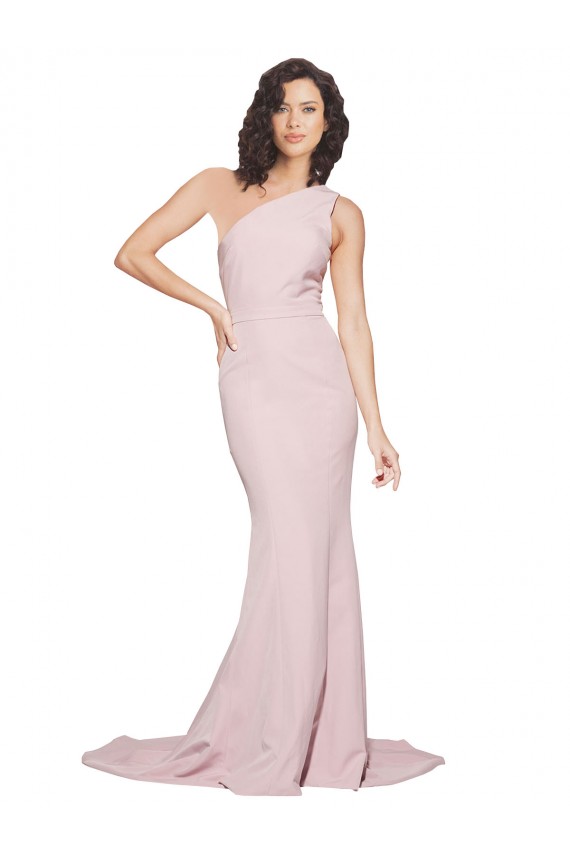 Sweep Train Mauve Sleeveless Sheath Semi Formal Evening Dress / Prom Dress / Bridesmaid Dress Leeds