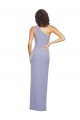 Long Smoke Blue Sleeveless Sheath Side Slit Formal Evening Gown / Prom Dress / Bridesmaid Dress Leeds