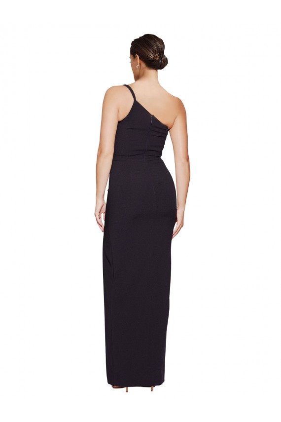 Long Black Sleeveless Sheath Side Slit Formal Evening Gown / Prom Dress / Bridesmaid Dress Leeds