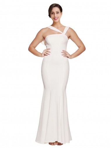 Long Ivory Sleeveless Sheath Low Back Formal Evening Gown / Prom Dress / Bridesmaid Dress Leeds