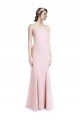 Long Pink Sleeveless Mermaid, Sheath Open Back Prom Dress / Bridesmaid Dress Leeds