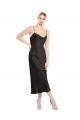 Midi Length Black Sleeveless A-Line Low Back Formal Evening Gown / Prom Dress / Bridesmaid Dress Leeds