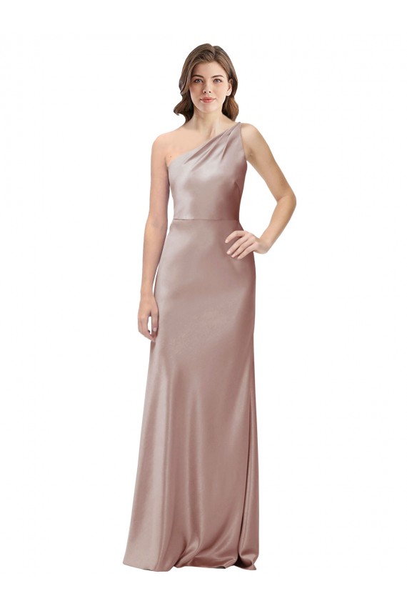 Long Dusty Pink Sleeveless Sheath Open Back Formal Evening Gown / Prom Dress / Bridesmaid Dress Leeds