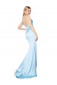 Long Light Sky Blue Sleeveless Mermaid High Slit Formal Evening Gown / Prom Dress / Bridesmaid Dress Leeds