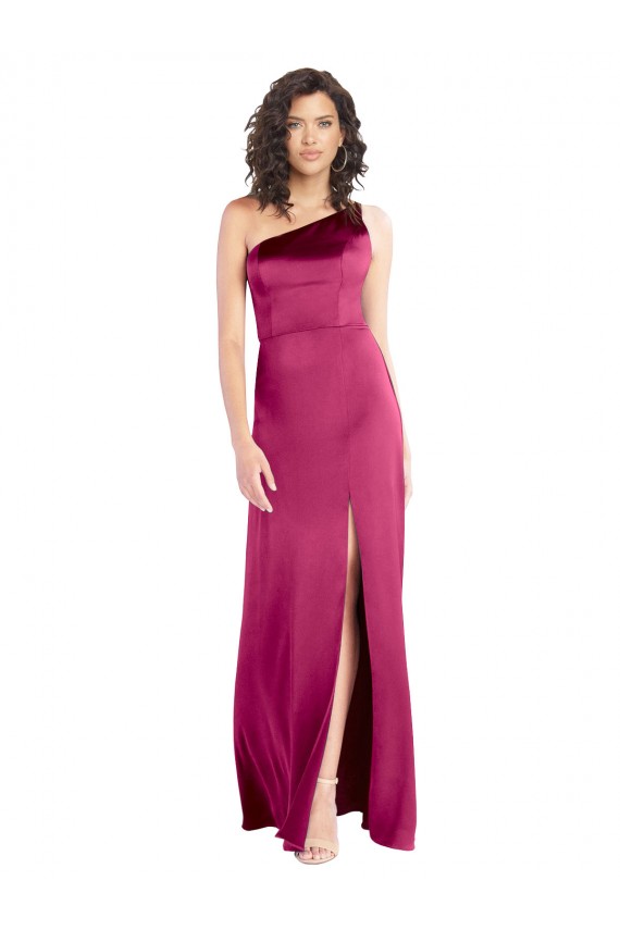 Long Fuchsia Sleeveless A-Line Open Back Formal Evening Gown / Prom Dress / Bridesmaid Dress Leeds