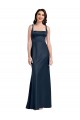 Long Dark Navy Sleeveless A-Line Low Back Formal Evening Gown / Prom Dress / Bridesmaid Dress Leeds
