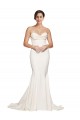 Sweep Train Ivory Sleeveless Mermaid Low Back Formal Evening Gown / Prom Dress / Bridesmaid Dress Leeds