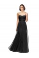 Long Black Sleeveless A-Line Bridesmaid Dress Leeds