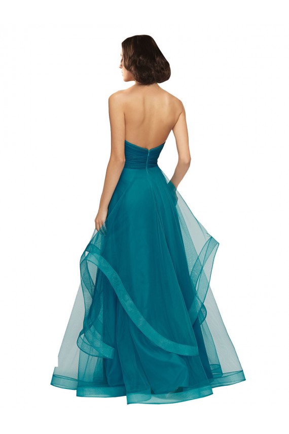Long Turquoise Sleeveless A-Line Bridesmaid Dress Leeds