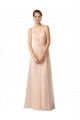 Long Nude Sleeveless A-Line Bridesmaid Dress / Evening Dress Leeds