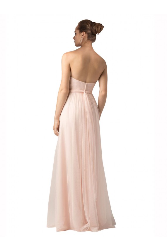 Long Nude Sleeveless A-Line Bridesmaid Dress / Evening Dress Leeds
