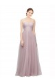 Long Light Lilac Sleeveless A-Line Bridesmaid Dress / Evening Dress Leeds