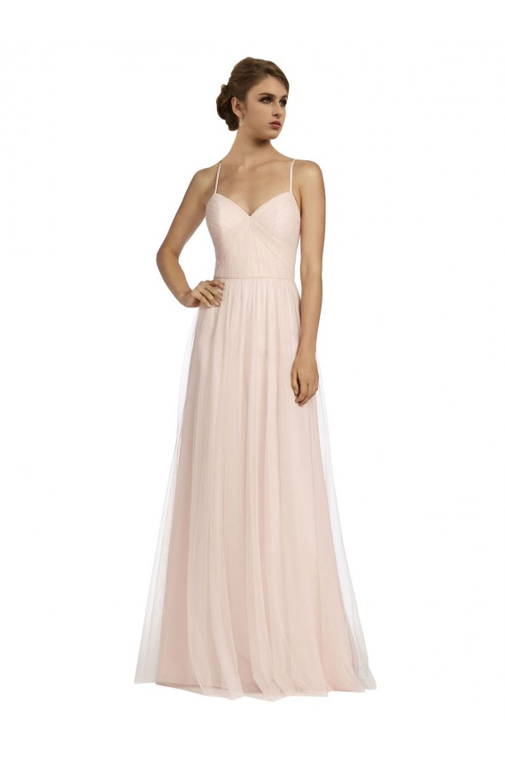 Long Pink Sleeveless A-Line Bridesmaid Dress Leeds