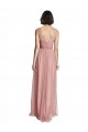 Long Rose Pink Sleeveless A-Line Bridesmaid Dress Leeds