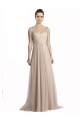 Long Nude Sleeveless A-Line Tulle Bridesmaid Evening Dress Leeds