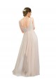 Long Pink Sleeveless A-Line Open Back Tulle Semi Formal Evening Dress / Bridesmaid Dress Leeds
