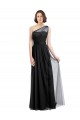 Long Black Sleeveless A-Line Tulle Bridesmaid Dress Leeds