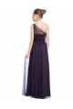 Long Black Sleeveless A-Line Tulle Bridesmaid Dress Leeds