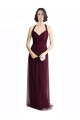 Long Red Sleeveless A-Line Keyhole Back Bridesmaid Dress / Evening Dress Leeds