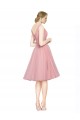 Knee Length Pink Sleeveless A-Line Bridesmaid Gown Leeds