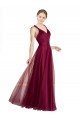 Long Sleeveless A-Line Open Back Tulle Bridesmaid Dress Leeds
