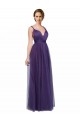 Long Purple Sleeveless A-Line Low Back Bridesmaid Dress Leeds
