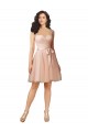 Knee Length Cap Sleeves A-Line Keyhole Back Bridesmaid Dress Leeds