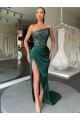 Sweep Train Sleeveless Sheath Velvet Sequin Prom Dress Leeds