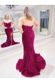 Sweep Train Sleeveless Sheath Velvet Sequin Prom Dress / Evening Gown Leeds
