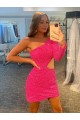 Short Long Sleeves Sheath Velvet Sequin Evening Gowns Leeds