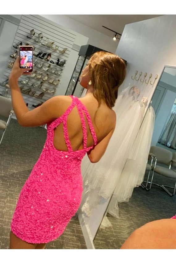Short Sleeveless Sheath Velvet Sequin Homecoming Dresses Leeds