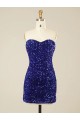 Short Sleeveless Sheath Velvet Sequin Prom Dresses Leeds