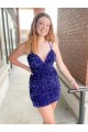 Short Sleeveless Sheath Velvet Sequin Cocktail Dress / Prom Dress Leeds