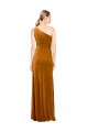 Long Gold Sleeveless A-Line Stretch Velvet Formal Evening Gown / Prom Dress / Bridesmaid Dress Leeds