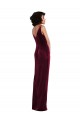 Long Burgundy Sleeveless Sheath Semi Formal Evening Dress / Prom Dress / Bridesmaid Dress Leeds