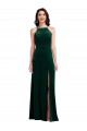 Long Dark Green Sleeveless A-Line Semi Formal Evening Dress / Prom Dress / Bridesmaid Dress Leeds