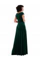 Long Dark Green Cap Sleeves A-Line Black Tie Evening Gown / Prom Dress / Bridesmaid Dress Leeds