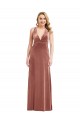 Long Cinnamon Rose Sleeveless A-Line Open Back Bridesmaid Dress / Evening Dress Leeds