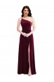 Long Burgundy Sleeveless Trumpet Black Tie Evening Gown / Prom Dress / Bridesmaid Dress Leeds
