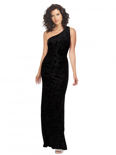 Long Black Sleeveless Sheath Bridesmaid Dresses Leeds