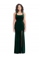 Long Dark Green Sleeveless Trumpet Semi Formal Evening Dress / Prom Dress / Bridesmaid Dress Leeds
