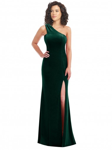 Long Dark Green Sleeveless Trumpet Black Tie Prom Dress / Bridesmaid Dress Leeds
